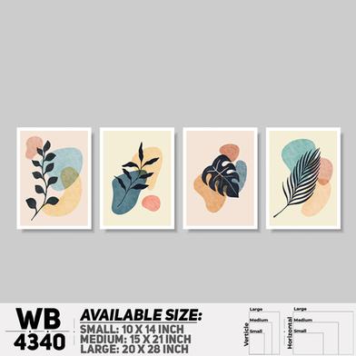 DDecorator Flower And Leaf Abstract Art (Set of 4) Wall Board And Wall Canvas image