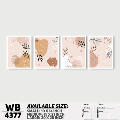 DDecorator Flower And Leaf Abstract Art (Set of 4) Wall Board And Wall Canvas image