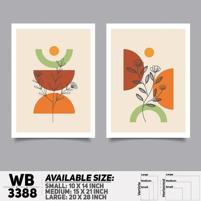 DDecorator Flower And Leaf ArtWork (Set of 2) Wall Board And Wall Canvas image