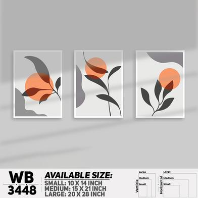 DDecorator Flower And Leaf ArtWork (Set of 3) Wall Board And Wall Canvas image