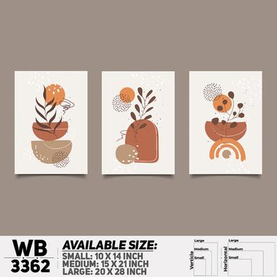 DDecorator Flower And Leaf ArtWork (Set of 3) Wall Board And Wall Canvas image