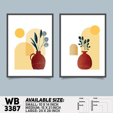 DDecorator Flower And Leaf ArtWork (Set of 2) Wall Board And Wall Canvas image