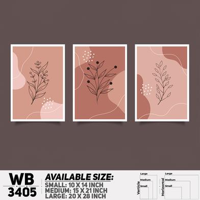 DDecorator Flower And Leaf ArtWork (Set of 3) Wall Board And Wall Canvas image