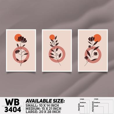 DDecorator Flower And Leaf ArtWork (Set of 3) Wall Board And Wall Canvas image