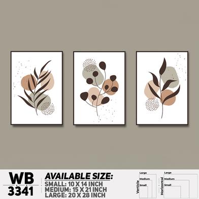 DDecorator Flower And Leaf ArtWork (Set of 3) Wall Board And Wall Canvas image