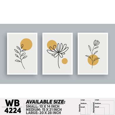 DDecorator Flower And Leaf (Set of 3) Wall Board And Wall Canvas image