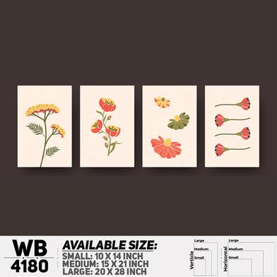 DDecorator Flower And Leaf (Set of 4) Wall Board And Wall Canvas image