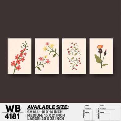 DDecorator Flower And Leaf (Set of 4) Wall Board And Wall Canvas image
