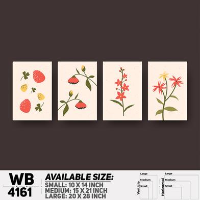 DDecorator Flower And Leaf Wall Board And Wall Canvas - Set of 3 image