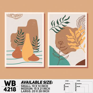 DDecorator Flower And Leaf With Vase (Set of 2) Wall Board And Wall Canvas image