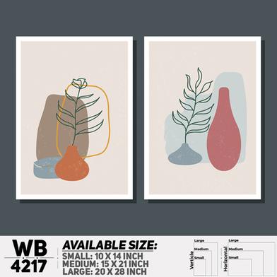 DDecorator Flower And Leaf With Vase (Set of 2) Wall Board And Wall Canvas image
