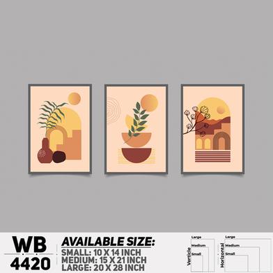 DDecorator Flower And Leaf With Vase (Set of 3) Wall Board And Wall Canvas image