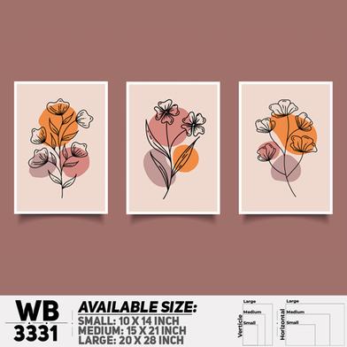 DDecorator Flower ArtWork (Set of 3) Wall Board And Wall Canvas image