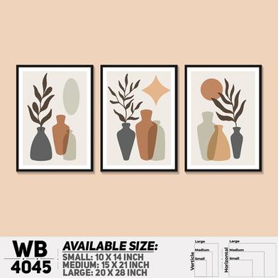 DDecorator Flower and Leaf With Vase (Set of 3) Wall Board and Wall Canvas image