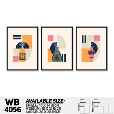 DDecorator Flower and Leaf With Vase (Set of 3) Wall Board and Wall Canvas image