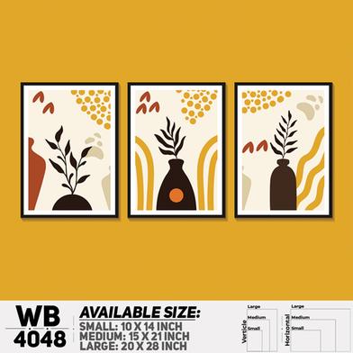 DDecorator Flower and Leaf With Vase (Set of 3) Wall Board and Wall Canvas image