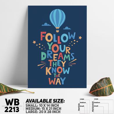 DDecorator Follow Your Dream - Motivational Wall Board and Wall Canvas image