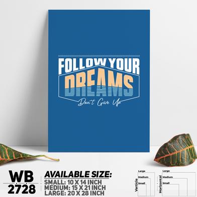 DDecorator Follow Your Dreams - Motivational Wall Board and Wall Canvas image