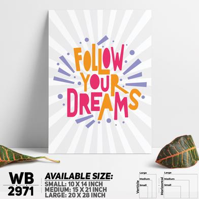DDecorator Follow Your Dreams - Motivational Wall Board and Wall Canvas image