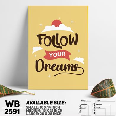 DDecorator Follow Your Dreams - Motivational Wall Board And Wall Canvas image