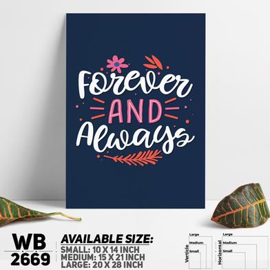 DDecorator Forever and Always - Motivational Wall Board and Wall Canvas image
