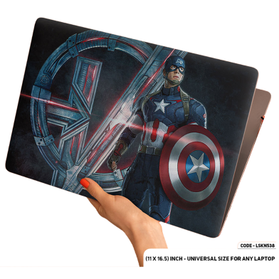 DDecorator Full Logo Of Captain America Laptop Sticker image
