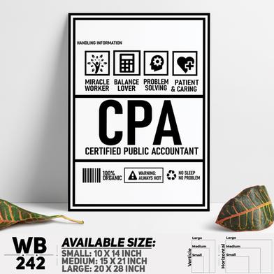 DDecorator Funny Certified Accountant Parody Wall Board and Wall Canvas image