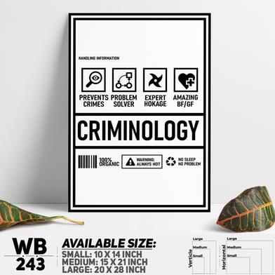 DDecorator Funny Criminology Parody Wall Board and Wall Canvas image