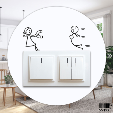 DDecorator Girl - Boy Switch Socket Wall Sticker image