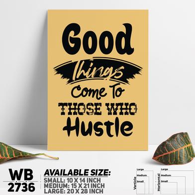 DDecorator Good Things - Hustle - Motivational Wall Board and Wall Canvas image