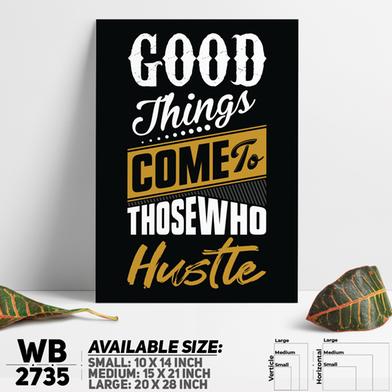 DDecorator Good Things - Hustle - Motivational Wall Board and Wall Canvas image
