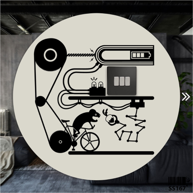 DDecorator Hamster Power Switch Socket Wall Sticker image