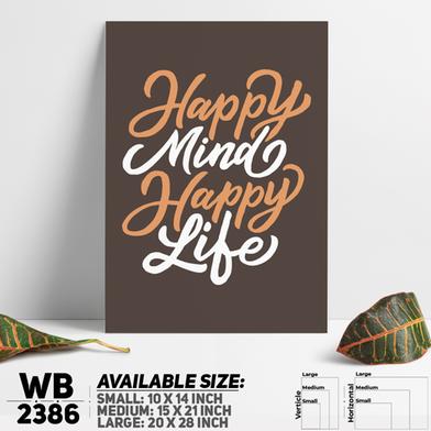 DDecorator Happy Mind Happy Life - Motivational Wall Board and Wall Canvas image