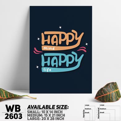 DDecorator Happy Mind Happy Life - Motivational Wall Board And Wall Canvas image