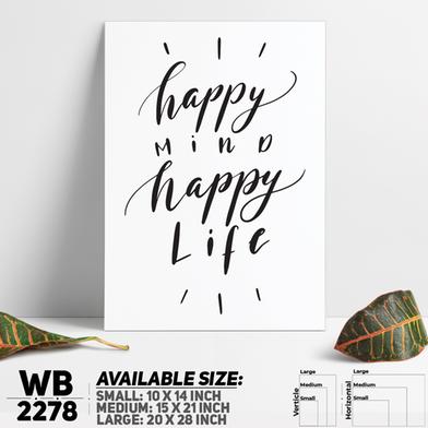 DDecorator Happy Mind Happy Life - Motivational Wall Board and Wall Canvas image