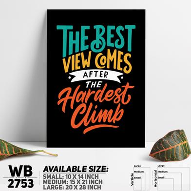 DDecorator Hardest Climb Travel - Motivational Wall Board and Wall Canvas image
