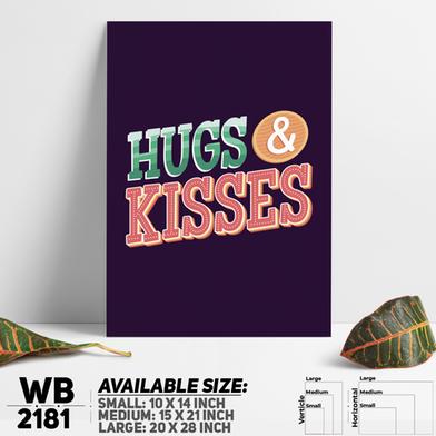 DDecorator Hugs and Kisses Romantic - Motivational Wall Board and Wall Canvas image
