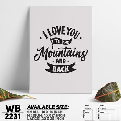 DDecorator I love Mountains - Romantic - Travel - Motivational Wall Board and Wall Canvas image