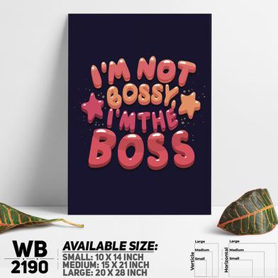 DDecorator I'm The Boss - Motivational Wall Board and Wall Canvas image