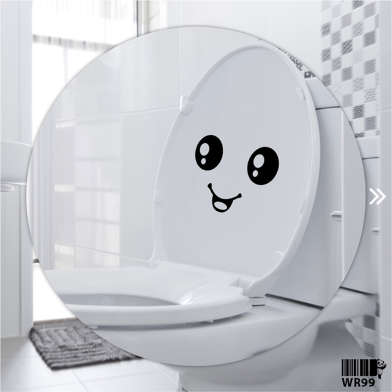 DDecorator Innocent Face Vinyl Decals Removable Sticker for Washroom image