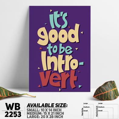 DDecorator It's Good To Be Introvert - Motivational Wall Board and Wall Canvas WB2253 image