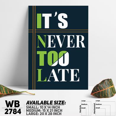 DDecorator It's Never Too Late - Motivational Wall Board and Wall Canvas image