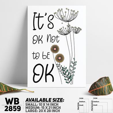 DDecorator It's Ok Not To Be Okay - Motivational Wall Board and Wall Canvas image