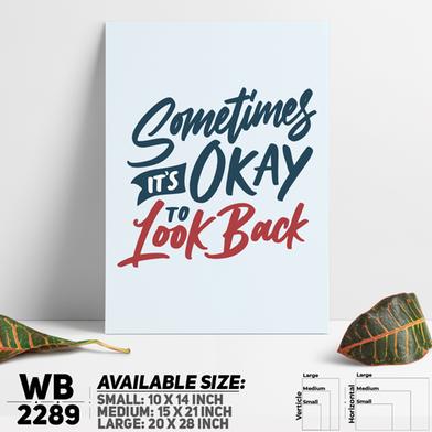 DDecorator It's Okay To Look Back - Motivational Wall Board And Wall Canvas image