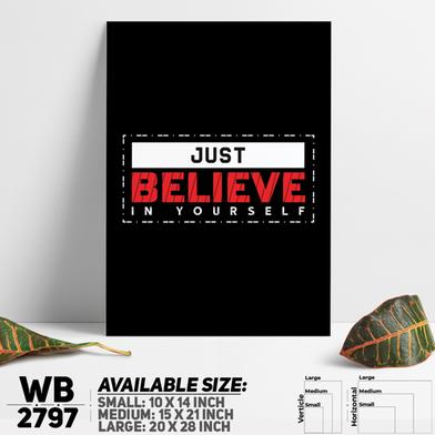 DDecorator Just Believe In Yourself - Motivational Wall Board and Wall Canvas image