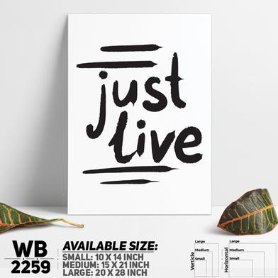 DDecorator Just Live - Motivational Wall Board and Wall Canvas image