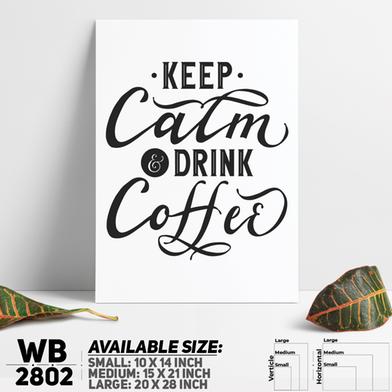 DDecorator Keep Calm and Drink Coffee - Motivational Wall Board and Wall Canvas image