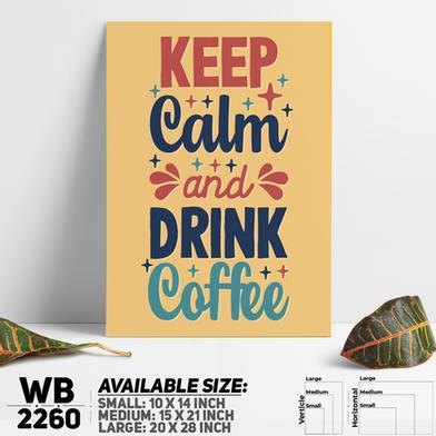 DDecorator Keep Calm and Drink Coffee - Motivational Wall Board and Wall Canvas image