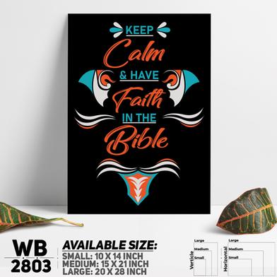 DDecorator Keep Calm and Faith In Bible - Religious Wall Board and Wall Canvas image