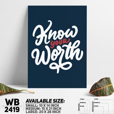 DDecorator Know Your Worth - Motivational Wall Board And Wall Canvas image